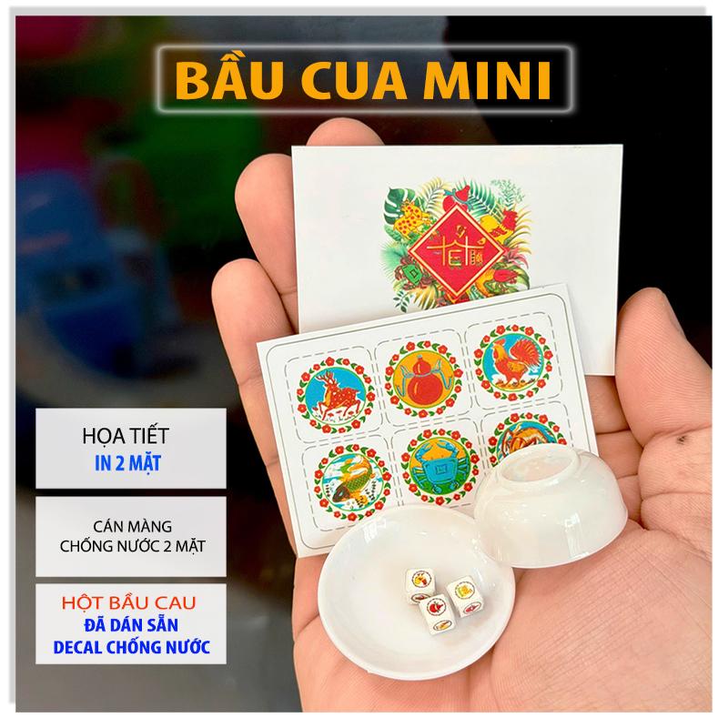 Mô hình bầu cua mini, bầu cua tí hon, bầu cua trang trí nhà búp bê