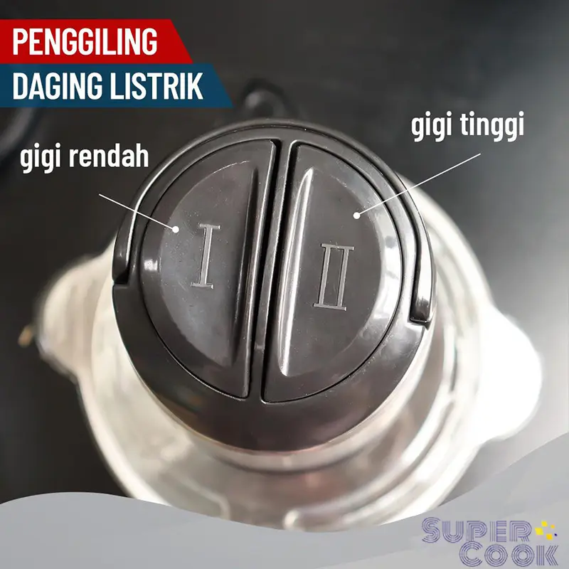 COD Supercook Blender Chopper Stainless Steel 2L Penggiling Bumbu Daging Sayur Buah / Food Processor 3