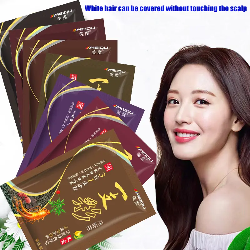 Dầu Gội Nhuộm Tóc, 3 Trong 1, Chăm Sóc Tóc, Nuôi Dưỡng Và Nhuộm, Che Phủ Màu Trắng, 30g, Dụng Cụ Nhuộm Tóc