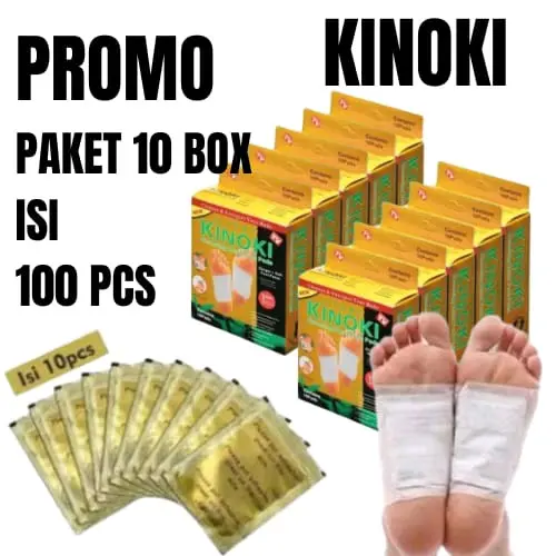 (10 BOX ISI 100 PCS) KOYO KINOKI GOLD ORIGINAL NEW PACKING