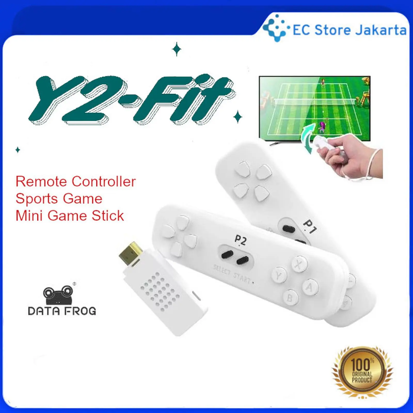 DATA FROG Y2 Fit Retro Game Console TV Somatosensory Wireless 4K Konsol Game Penginderaan Gerak