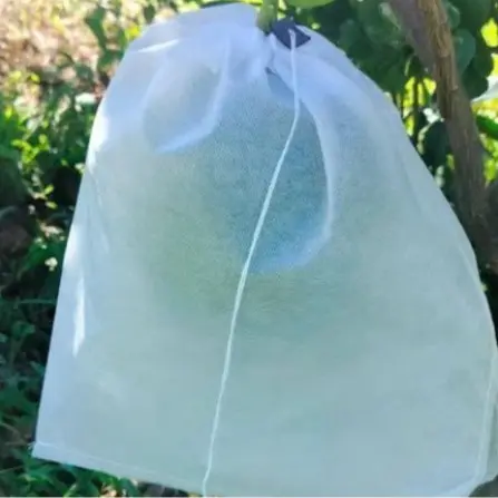 100 TÚI 14X16cm bọc ổi  găng (CÓ NÚT CHẶN)