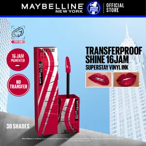 [NEW] [EXCLUSIVE SHADE 295 RACING ED.] MAYBELLINE Superstay Vinyl Ink 4.2 ml - Shiny Pigmented Liquid Lipstik Lipstick Make Up