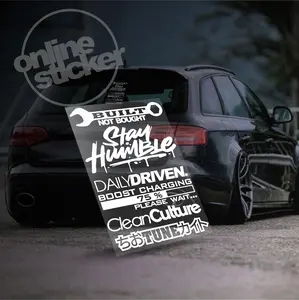 Stiker sepaket Size kecil Mobil belakang sponsor | racing | style