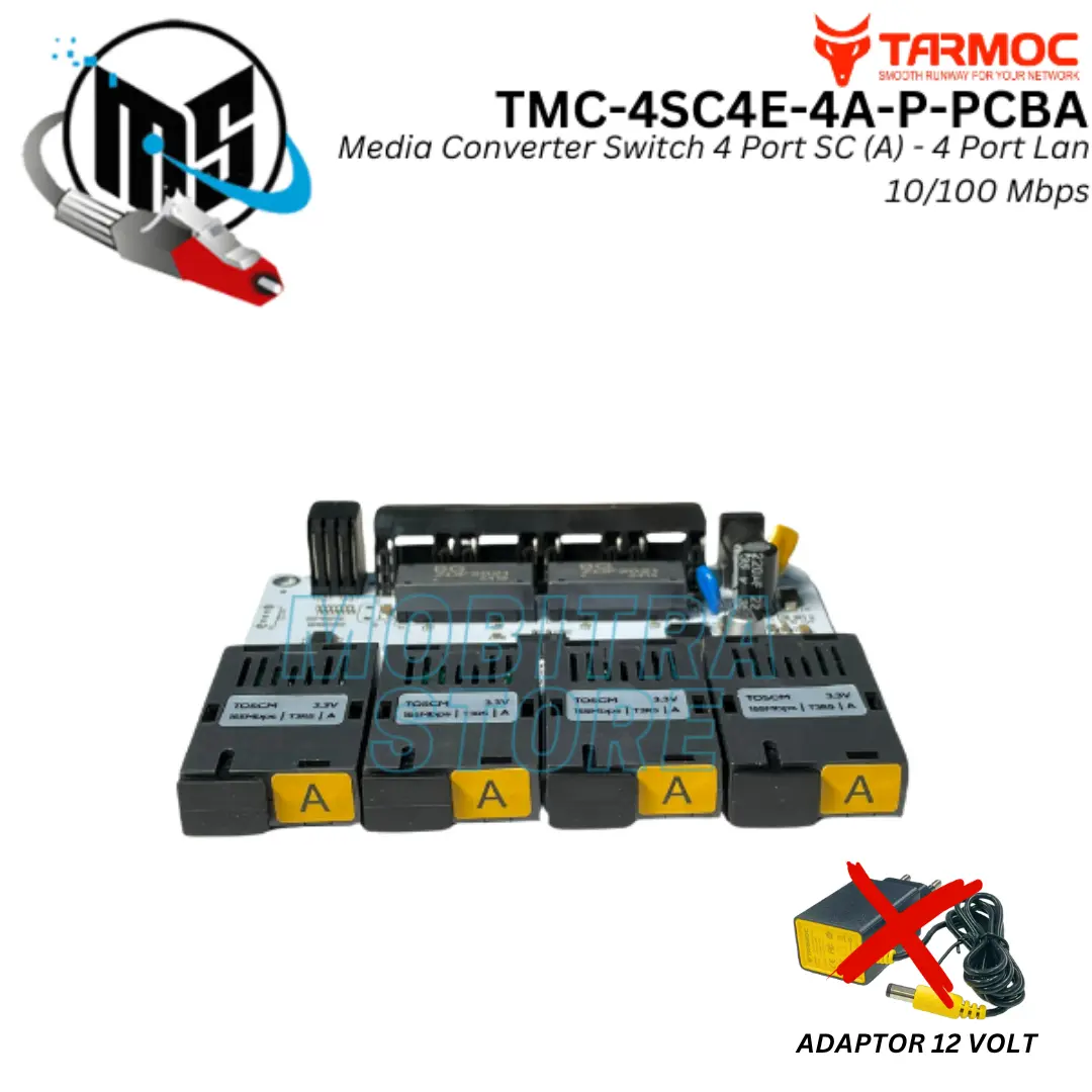 Tarmoc TMC-4SC4E-4A-P-PCBA | Media Converter 4FO 4LAN 4SC 4LAN 10/100 POE IN (5-24V) 4 SC 4 LAN 4 FO 4 LAN