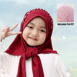 Segitiga Anak Instant Payet Hijab Anak Pashmina payet Jilbab Kerudung Balita Muslim Nyaman Cantik