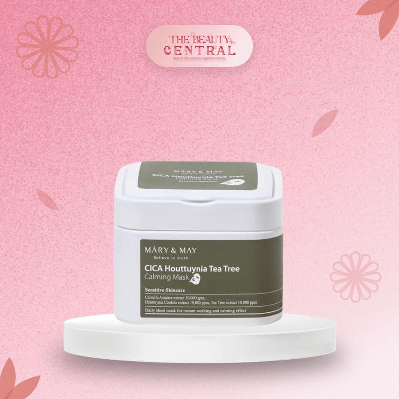   KHÔNG HỘP  Mặt Nạ Giấy Dạng Hộp MARY&MAY CICA Houttuynia Tea Tree Calming Mask - 30 miếng 