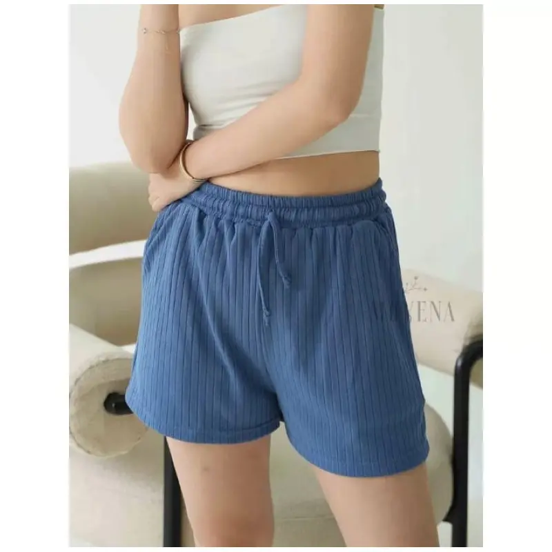 KULOT WANITA CELANA HOTPANTS KNIT HORNET CELANA SANTAI DAN PANTAI JUMBO Nyaman Tebal Shorts Standar 5