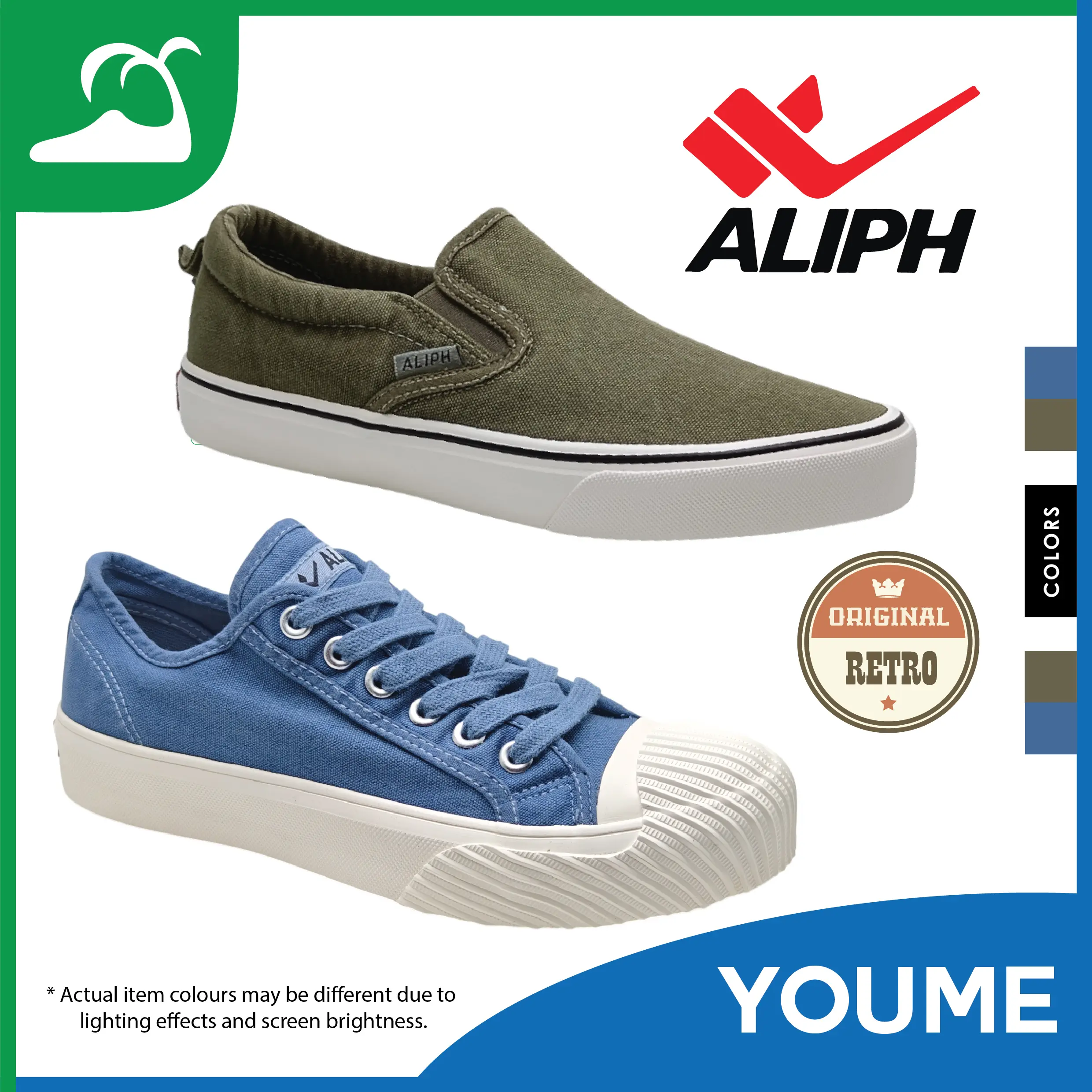 ALIPH Original Retro 1012-1013 Men Classic Canvas Shoes