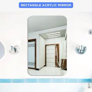 PTN Cermin Akrilik DIY Bathroom Wall Mirror Waterproof 30x20cm
