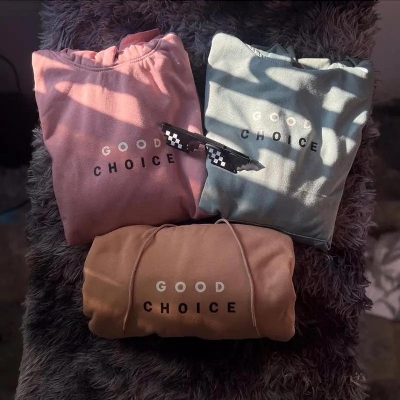 JAKET SWEATER HOODIE JUMPER GOOD CHOICE X MENYALA PRIA WANITA COUPLE ANAK OVERSIZE JUMBO M-XXL 1
