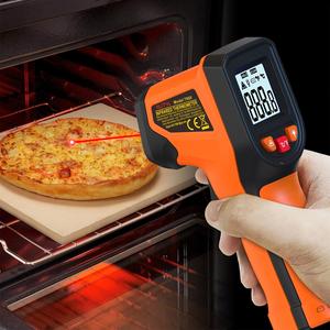 Termómetro Infrarrojo NJTY, Herramienta de Medición de Temperatura de Calor Portátil, Lector de Temperatura de Superficie Láser, Medidor de Temperatura Industrial Multifuncional para Reparación en el Hogar