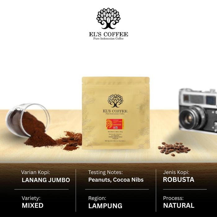 Gambar EL'S COFFEE Kopi Lanang Jumbo Robusta 200Gr Biji Kopi/Kopi Bubuk. Pure Indonesia Coffee Beans - Bean dari El's Coffee Kota Bandar Lampung 4 Tokopedia