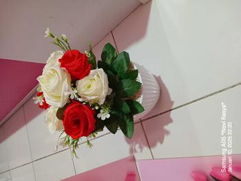 Product Review of Bunga hias MAWAR TELUR Vas Garis from n**i 1