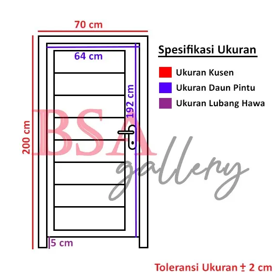 PINTU UPVC KOMPLIT DENGAN KUSEN,ENGSEL & KUNCI / PINTU U-PVC KOMPLIT - ENGSEL KANAN, MOBIL TOKO 2