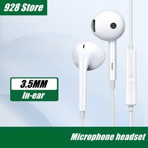 3.5mm earphones, sports heavy bass earphones, suitable for OPPO and other devices, wired gaming earphones with microphone