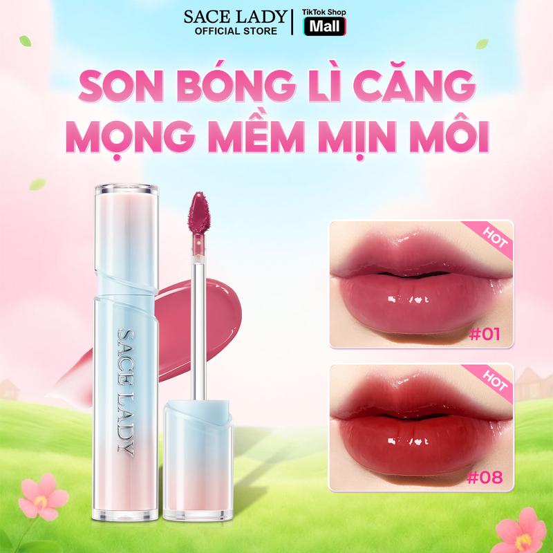 MỚI Son Bóng Lì SACE LADY Lâu Trôi Cho Đôi Môi Mềm Mịn Căng Mọng Rạng Rỡ Tươi Tắn 2.5g