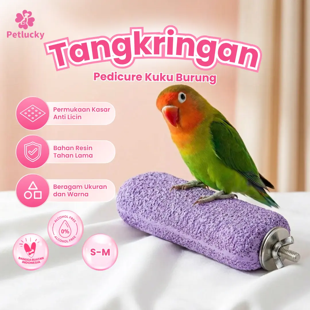 PetLucky Tangkringan Tenggeran Burung Pedicure Kikir Asah Kuku Paruh Bentuk Ice Cream Candy Lovebird
