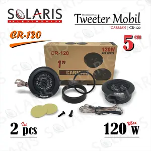 Carman CR-120 Tweeter Mobil 5 CM 120W Max Power 2 Pcs untuk Audio Mobil Dome Tweeter Magnet Murah