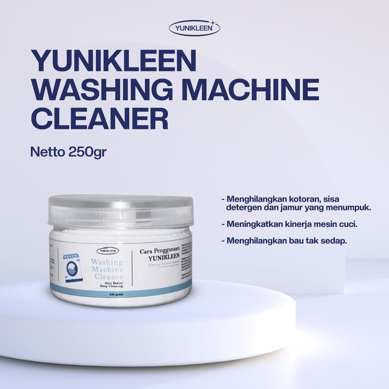 YUNIKLEEN - Pembersih Mesin Cuci 250gr - Detergen Serbuk Ajaib Bubuk Mesin Cuci - Pembersih Ampuh - Cleaner 0