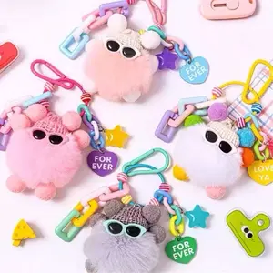 Gantungan Keychain Tas Bulu halus Pom Pom Strap hp holder Bag charm