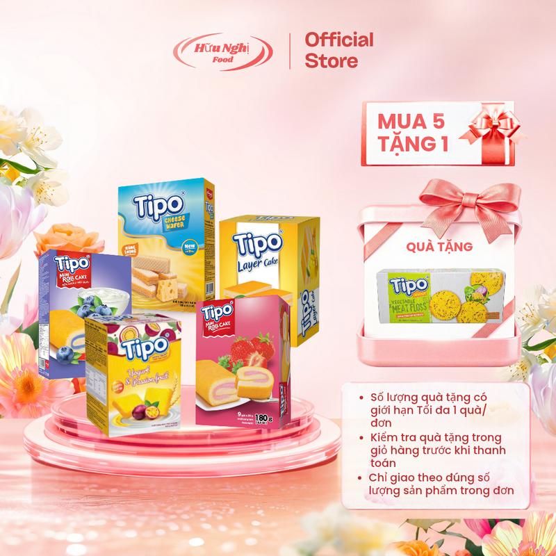 COMBO 5 Hộp Nhỏ Tipo Các Vị - Sữa chua hạt điều, Chanh leo, Phô mai, Dâu, Xoài