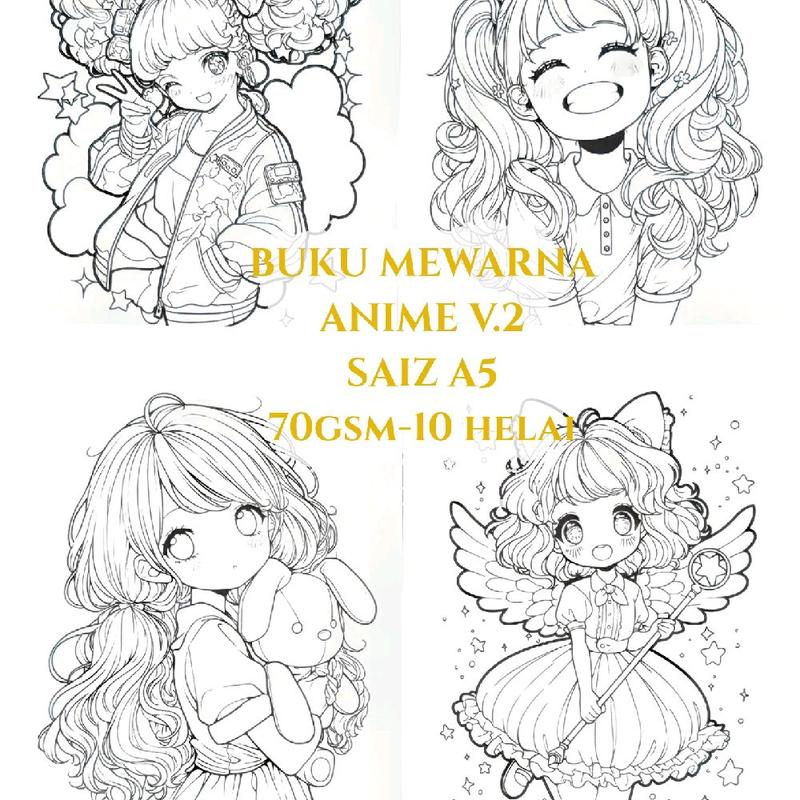 Mewarnai Riko BUKU MEWARNA HANDY COLORING BOOK ANIME V.2 ONE SIDED PRINT SAIZ ...