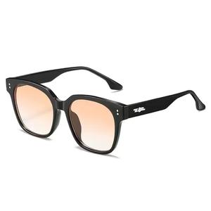 FS Gradient Tea Lens Sunglasses Black Frame UV Protection Kaca Mata Viral Perempuan Trend Gaya Korea TikTok Look Cermin Mata Hitam