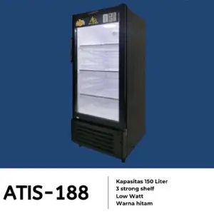 FRIGIGATE SHOWCASE SCA-188 ATIS 150 Liter 3 Rak Lemari Pendingin