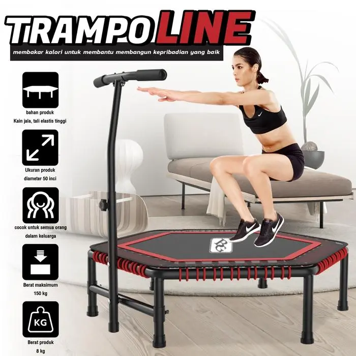 BARU - BG SPORT TRAMPOLINE DEWASA ALAT OLAHRAGA FITNESS LOMPAT