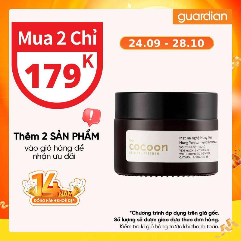 Mặt nạ Cocoon Nghệ Hưng Yên Giúp Da Rạng Rỡ & Mịn Màng 30ml