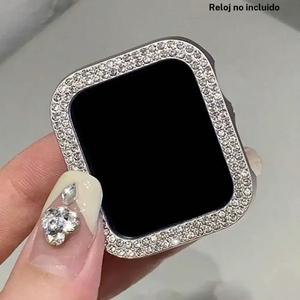 1pc Funda de Diamantes de Imitación para Apple Watch, 38/40/41/42/44/45/46/49mm, Series Ultra/SE/10/9/8/7/6/5/4/3/2/1, sin Pillow Core, Decoración Estilosa y Elegante.