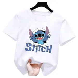 baju kaos anak unisex laki-laki dan perempuan dengan motif digital print gambar STITCHH ANGKAT DUA TANGAN