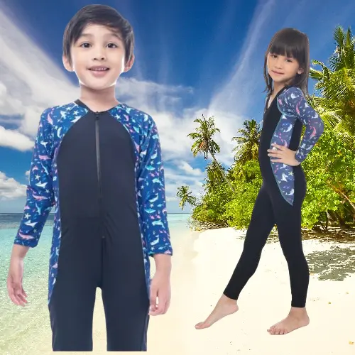 baju renang anak tk diving selam anak usia 4-7 tahun zig-zag