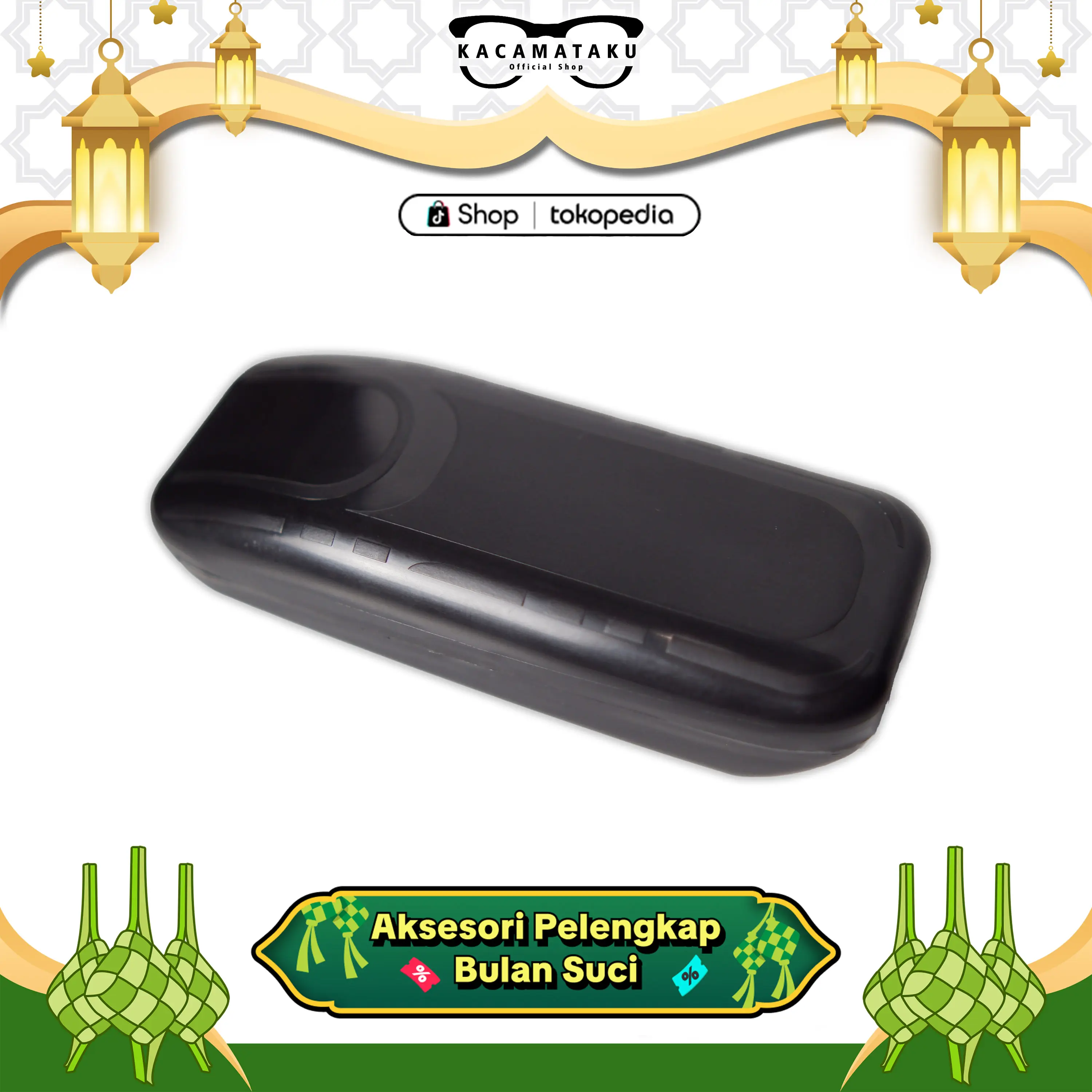 BOX KACAMATA KOTAK POLOS BARU (HITAM)