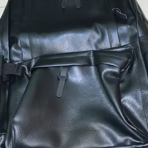 NEW ARRIVAL !!! Tas ransel Kulit Laptop Leather Backpack Tas Pria dan wanita Tas Punggung Kulit Kulit PU Polos Tas Punggung Laptop Tas Kantor Hitam
