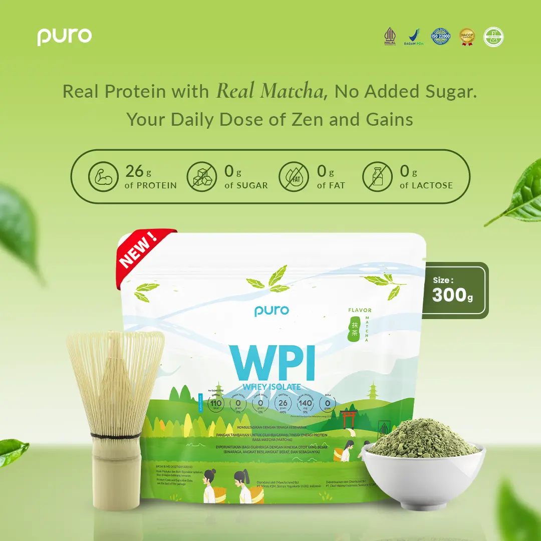 Puro WPI Whey Isolate ISOPRO 90 Susu Protein 300gr