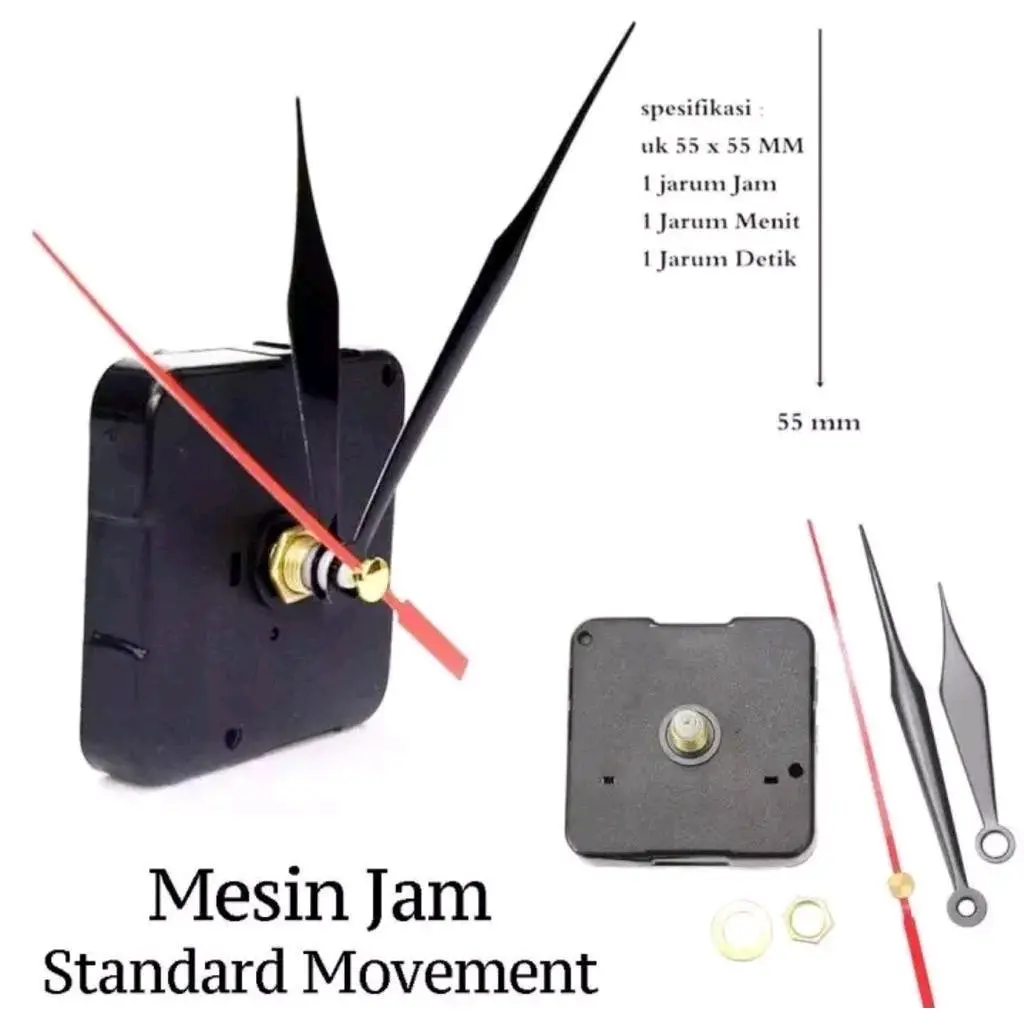 Jam analog DIY tempel dinding non baterai