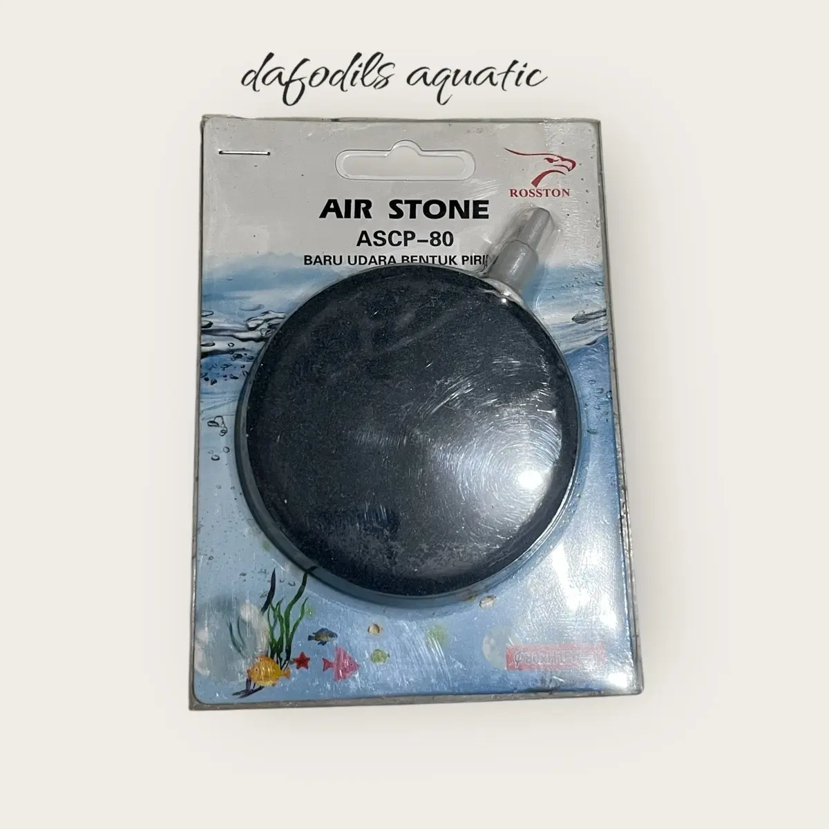 ￼Airstone Batu Aerator Air Stone Batu Oksigen bulat pipih 8 cm cas