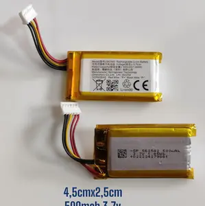 baterai polimer 4,5cmx2,5cm 500mah  3,7v