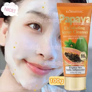 Kormesic Sabun Pepaya 100g Facial Wash Pemutih Penghilang Flek Hitam Mencerahkan Warna Kulit Kontrol Minyak Melembabkan
