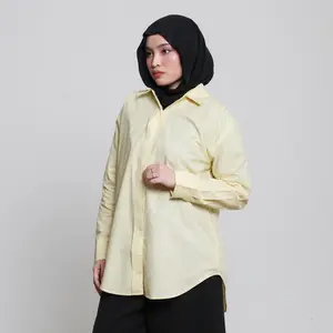 ELF STORE - MILA Kemeja Wanita Kantoran Polos Kekinian Bahan Katun Jumbo Atasan Panjang Muslim XL XXL ELF STORE - MILA Kemeja Wanita Kantoran Polos Kekinian Bahan Katun Jumbo Atasan Panjang Muslim XL XXL