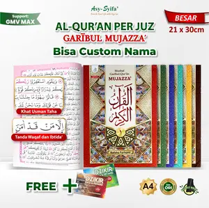 Al Quran Per Juz Besar A4 LANSIA BONUS DZIKIR / Quran Besar Garibul Mujazza Asy Syifa