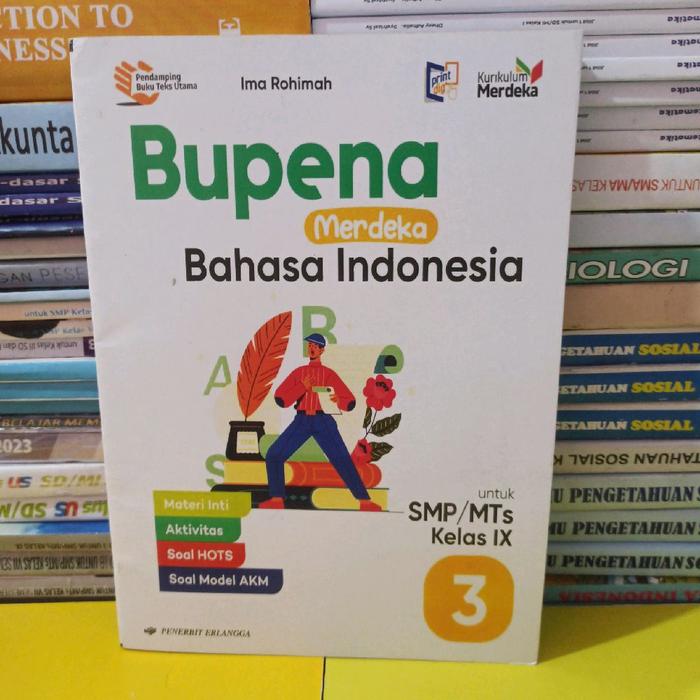 Buku Bupena Bahasa Indonesia 3 kelas 9 untuk SMP/MTs IX kurikulum Merdeka