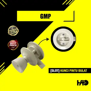 GMP Tarikan Pintu Bulat WC Kamar Mandi PVC Set Komplit / Kunci Pintu Plastik Bulat WC