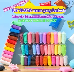 10 PACK = 120 PCS  CLAY Mainan Slime / Mainan Anak Isi 120 PCS Clay Warna Warni Mainan Edukasi Anak Mainan Anak Perempuan Laki Laki Plastisin
