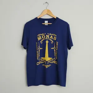 Ondel-Ondel Jakarta T-Shirt Basic Baju Kaos Monas Dewasa Pria Wanita Unisex Warna Cerah dan Menarik Keren Atasan Katun Distro