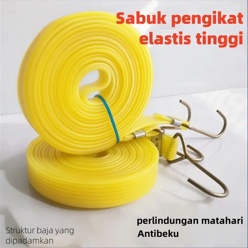 Tali Bagasi Motor Elastis 1m-2.5m  /Tali Pengikat Barang Motor /Tali Motor Barang/Tali Keranjang Sepeda