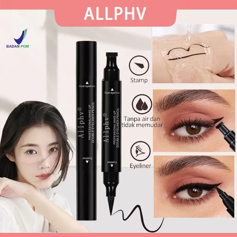 [ BPOM] 2IN1 Eyeliner Stamp Waterproof Black Anti Air Tahan Lama 3