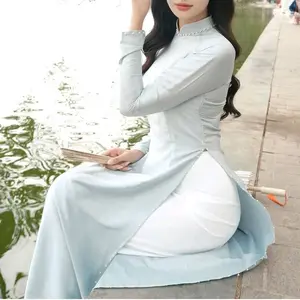 Kesya Ao dai Aodai baju wanita Polos Payet Mutiara